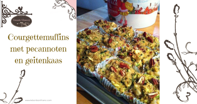 Courgettemuffins met pecannoten en geitenkaas