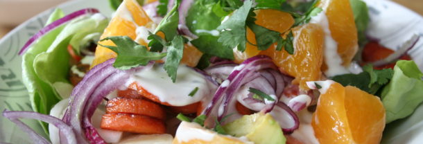 Salade met sinaasappel en witlof